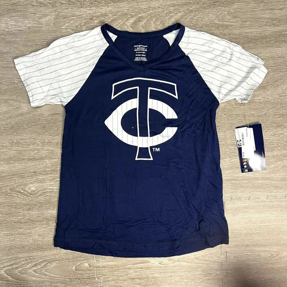 NWT Girls Minnesota Twins‎ Short Sleeve Jersey Navy Blue Size Small - Picture 1 of 3